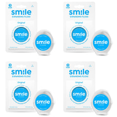 Smile Expanding Floss 4-pack packaging with 30 yards each