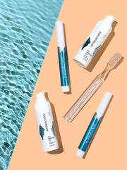 Application close-up showing gel brushing onto teeth