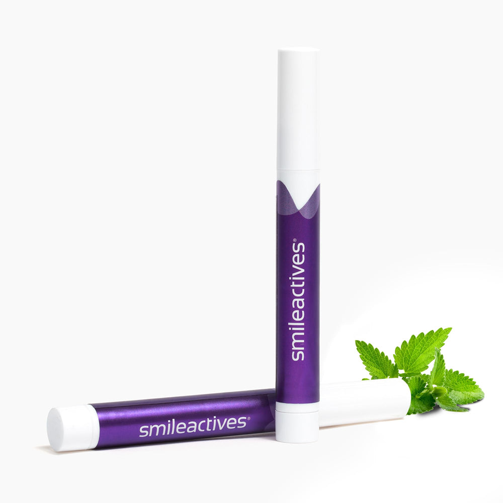 Side view of Smileactives whitening pen 2-pack