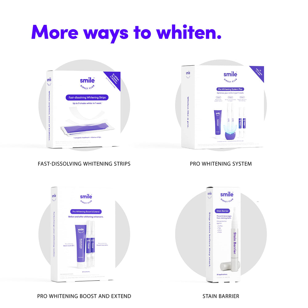 Concept image showing whitening results up to 9 shades whiter