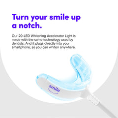 Box and contents of the SmileDirectClub whitening kit