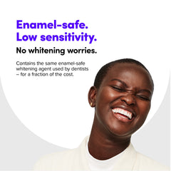 Before and after whitening results image