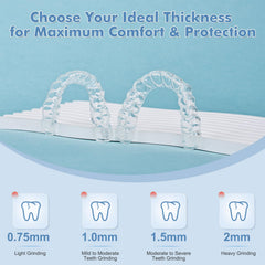SMILESEEK mouth guard with soft inner layer and hard outer shell (2.0mm)