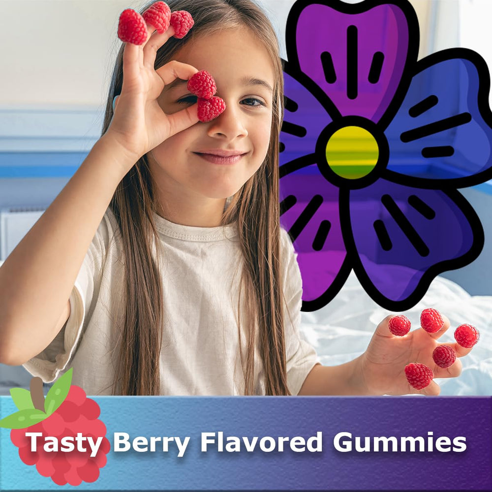 Chewable gummies showing easy-to-take design for kids