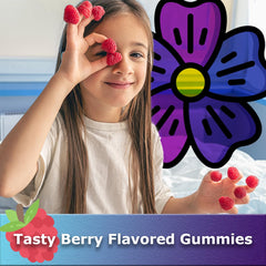 Chewable gummies showing easy-to-take design for kids