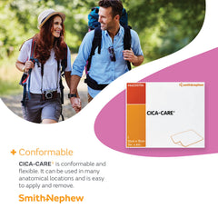 Smith & Nephew CICA-Care sheet conforming to elbow scar during movement