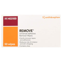 Smith and Nephew Remove Adhesive Remover Wipes provide skin-friendly care in ostomy or post-use cleanup.