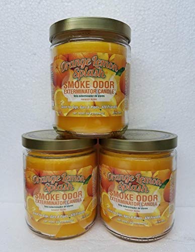Smoke Odor Exterminator 13 oz Jar Candle in Orange Lemon Splash - 3-Pack