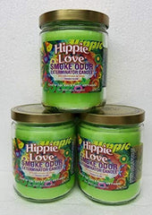 Set of three Smoke Odor Exterminator 13 oz jar candles – Hippie Love