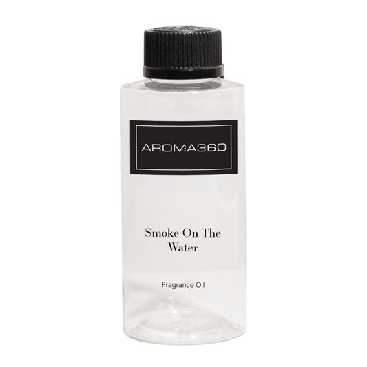 Smoke on The Water 200mL Aroma360 fragrance oil bottle on white background