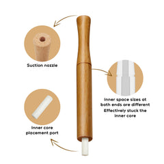 Natural plant fiber inner core soaked in essential oils