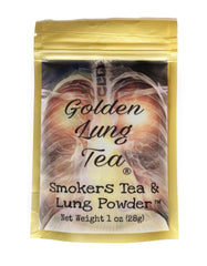 Packaging of Smokers Tea & Lung Powder in a lightweight, bagless eco-friendly container
