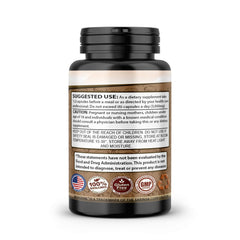 Bottle label showing 2000mg daily and 50% polysaccharides