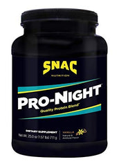 SNAC Pro-Night Vanilla bottle label on white background