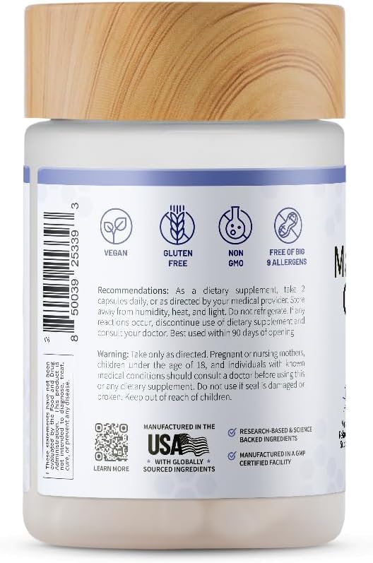 Back of bottle showing ingredients list