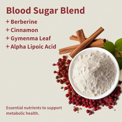 Product packaging featuring Snap Supplements Blood Sugar Blend