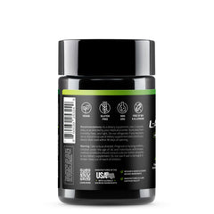 Label on vegan-friendly L Arginine Capsules bottle