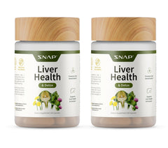 Bottle of Snap Supplements Liver Health & Detox with label on white background