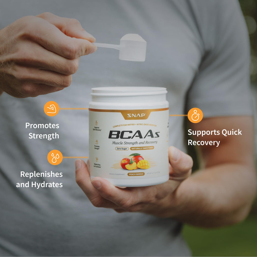 Close-up of BCAA powder texture