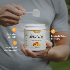 Close-up of BCAA powder texture