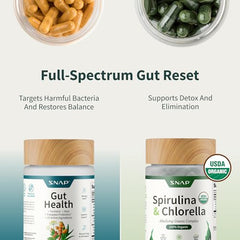 Snap Supplements probiotic capsules for balanced gut microbiome and comfortable digestion