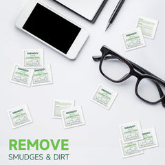 Individually wrapped pre-moistened lens wipes