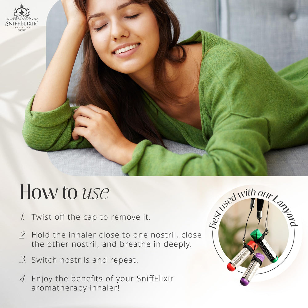 SniffElixir travel-friendly nasal inhaler ideal for quick refresh on-the-go