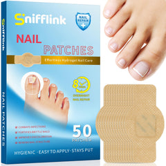 Snifflink toe nail patch close-up for deep renewal support at night.