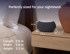 SNOOZ night-use photo shows compact bedside device for bedrooms