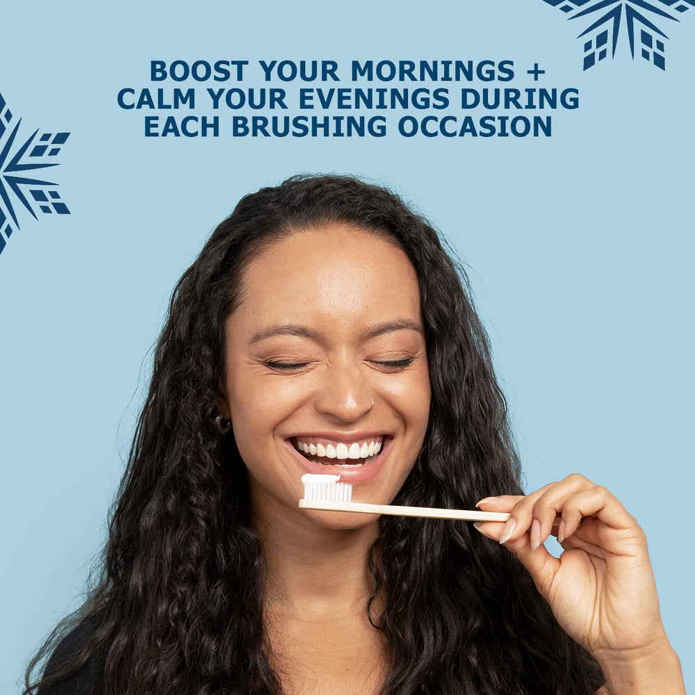 Dental health benefits illustration for Snow Infusions toothpaste