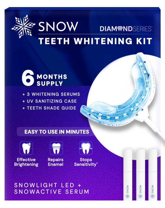 Snow Teeth Whitening Kit with LED mouthpiece and 3 wands