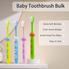 Assorted SnowRose kids toothbrush designs for boys and girls