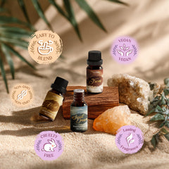 Happy essential oil blend bottle