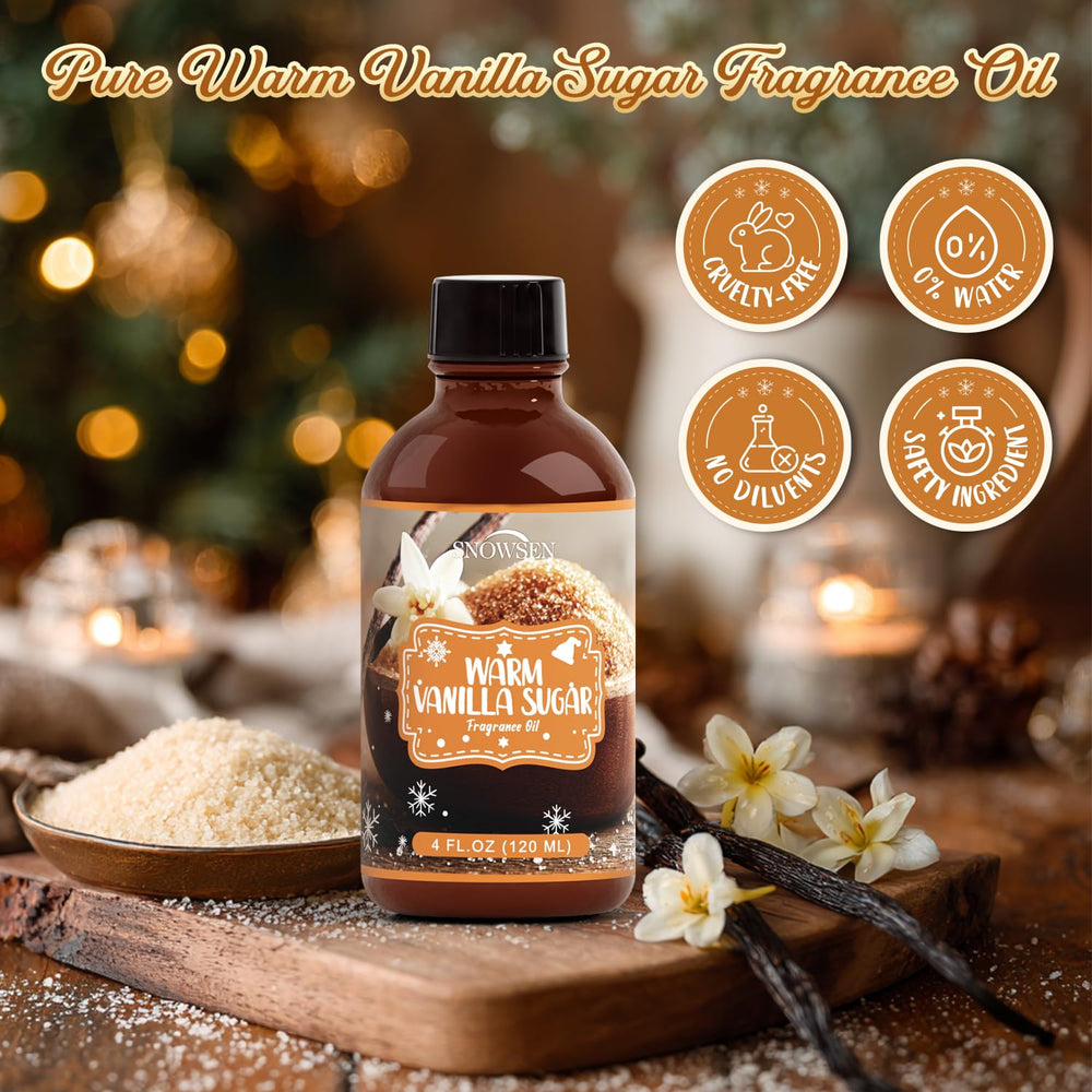 DIY home cleaning setup using SNOWSEN Warm Vanilla Sugar essential oil