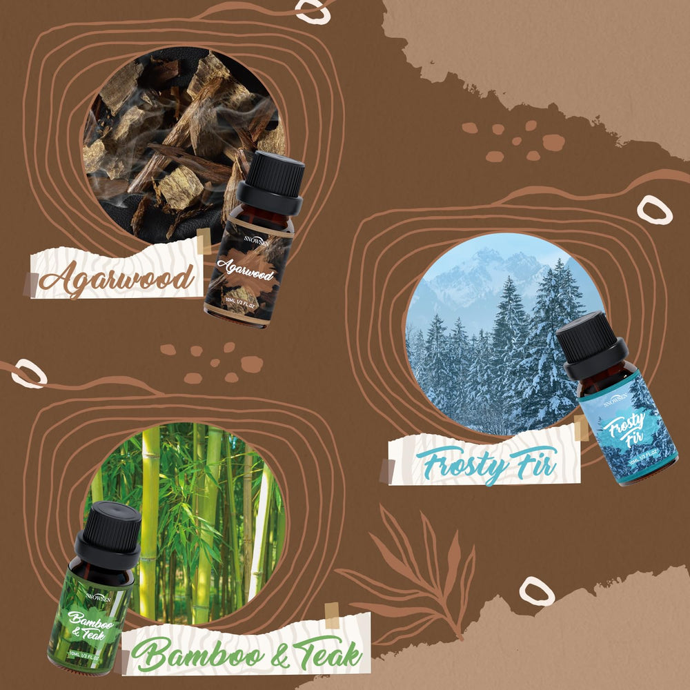 Cedar essential oil 10ml amber bottle from SNOWSEN Woody Set