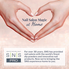SNS Dip Base Coat bottle close-up conveys premium salon-quality confidence.