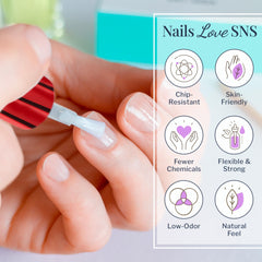 SNS SenShine Gel Top Coat brush detail highlights smooth, even application.