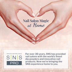 Home manicure setup using SNS SenShine Gel Top Coat for durable results.