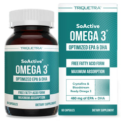 SoActive Omega 3 EPA & DHA bottle with 60 capsules (hero image)