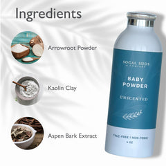 SoCal Suds & Company kaolin clay texture close-up emphasizing softness and breathable feel