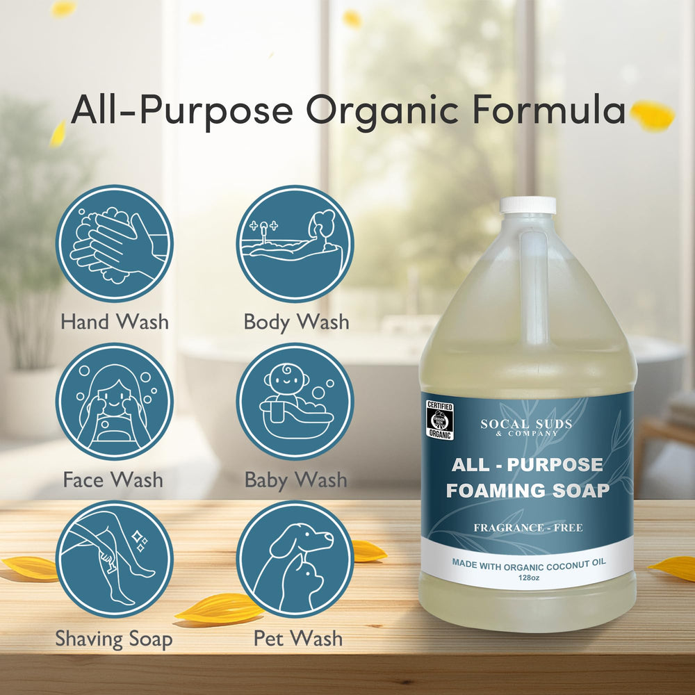 Fragrance-free foaming wash lather on hand