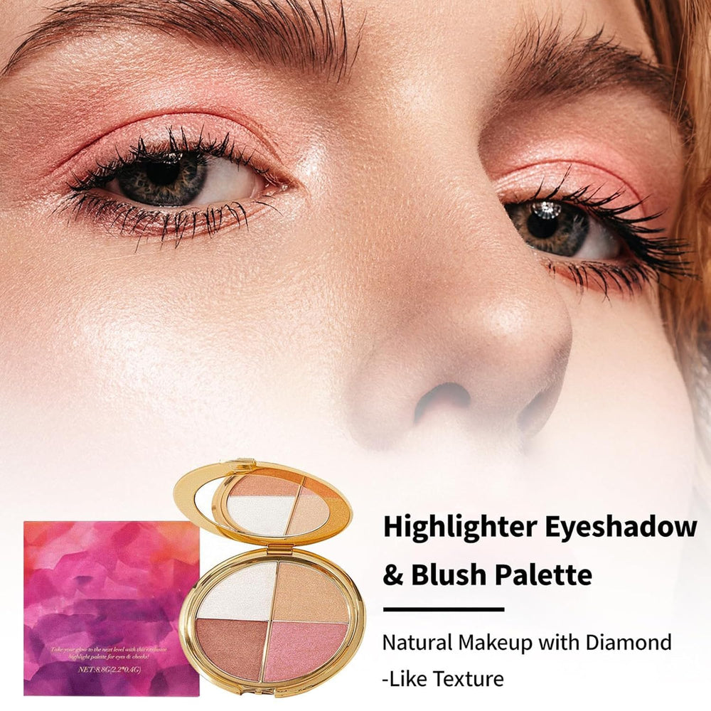 Soelegant Eye and Cheek Palette enhances eyes with shimmering shades.