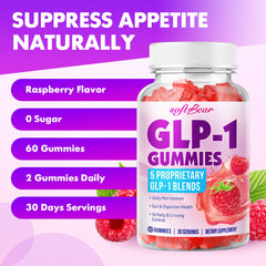 SoftBear GLP-1 Probiotic Gummies 60 count bottle on white background