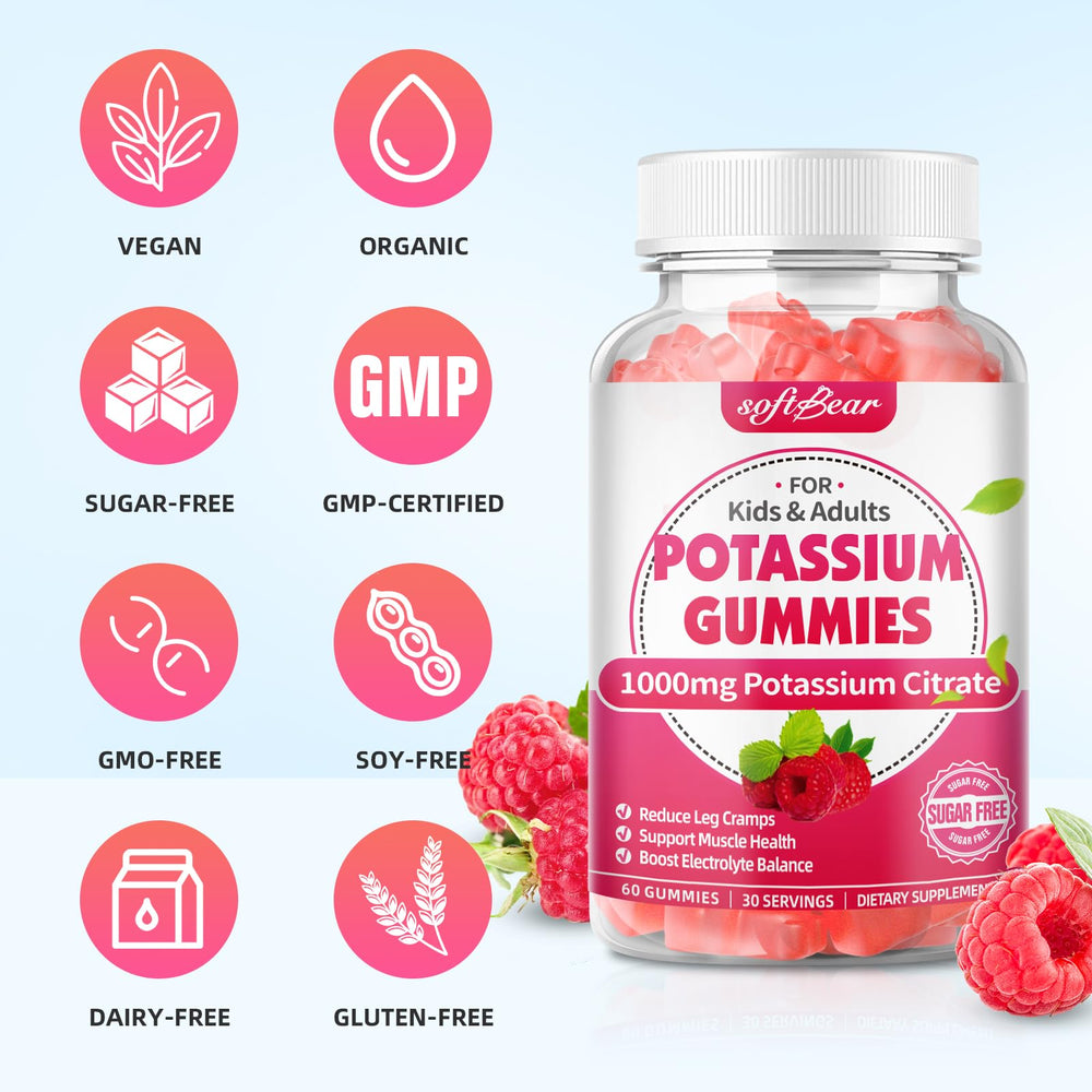 Ingredients panel for SoftBear Raspberry Gummies