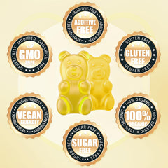 Vegan and sugar free label on package