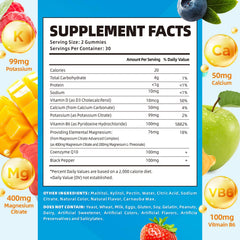 SoftBear bottle back label with ingredients and nutritional information