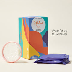 Softdisc insertion close-up shows easy insert and comfortable wear.