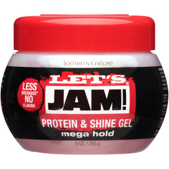 SoftSheen-Carson Lets Jam Mega Hold bottle showing conditioning and strong hold