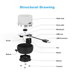 Portable essential oil diffuser suitable for office desk and home