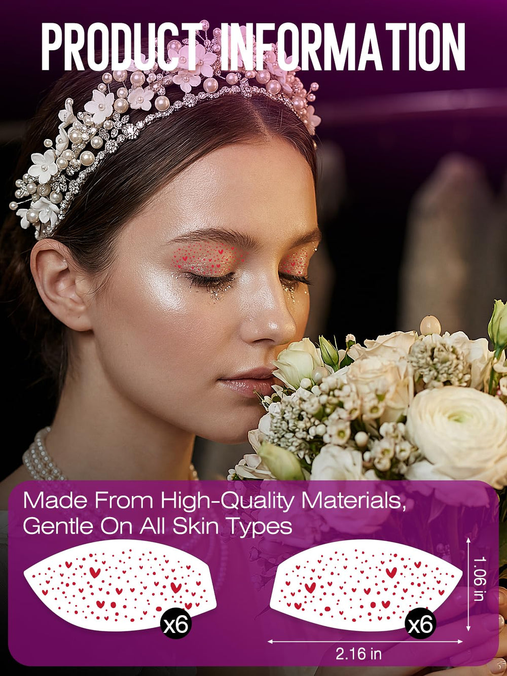 Sokfone glitter freckles silver face tattoos add subtle sparkle for daily wear.